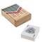 WE Games Mini Travel Cribbage Set - Nautical Print - Solid Wood 2 Track Board with Swivel Top and Storage for Cards and Metal Pegs